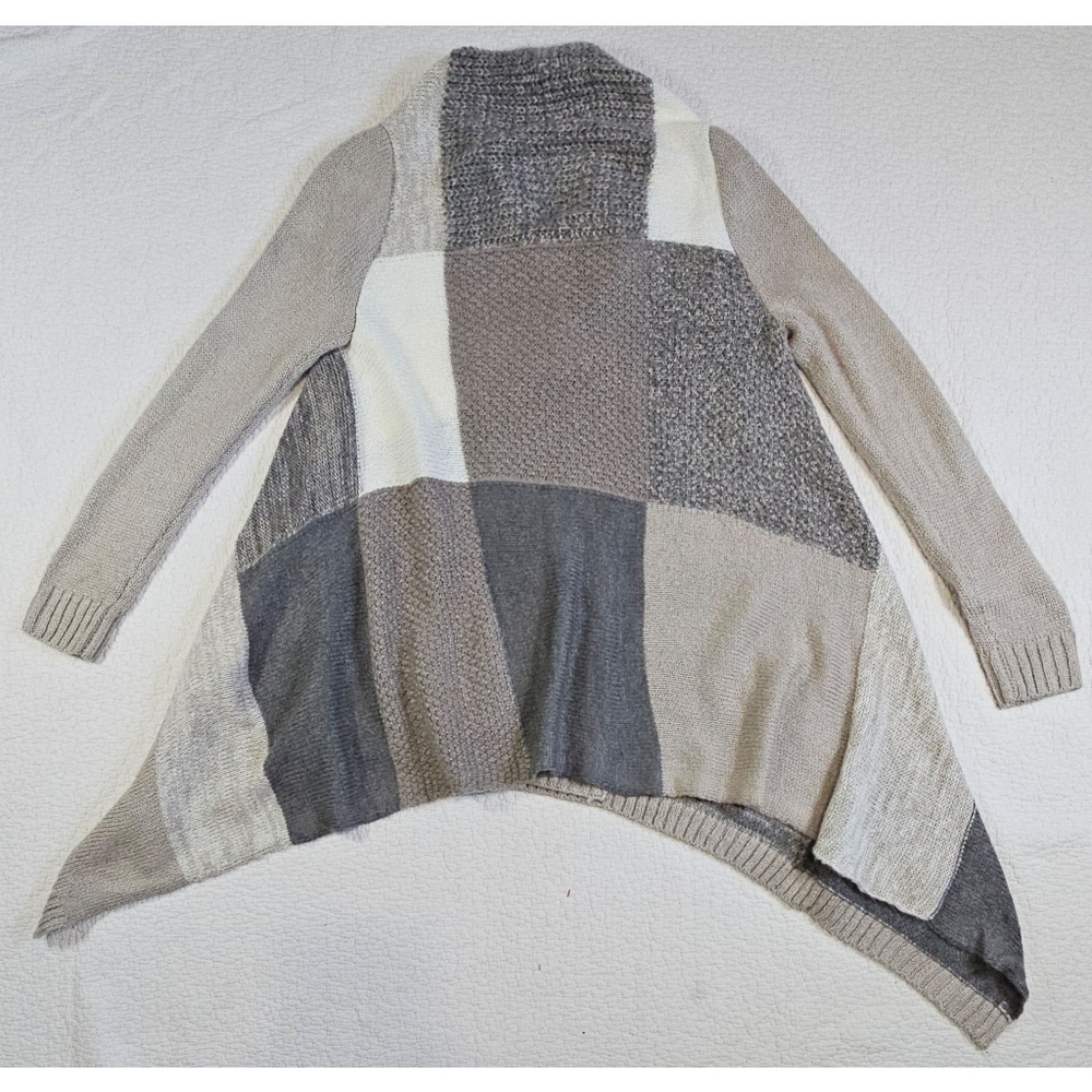 Chico's Drape-Front Colorblock Cardigan - Picture 6 of 10